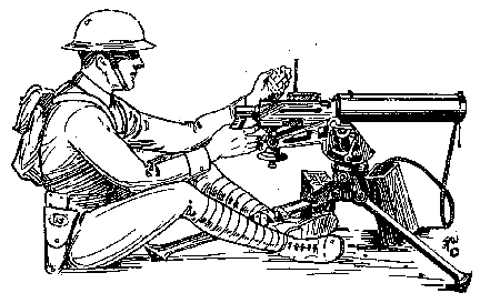 machine gun ww1 drawing